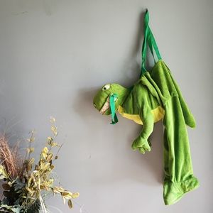 Kids Step in Riding Dinosaur Halloween Costume T-Rex Green